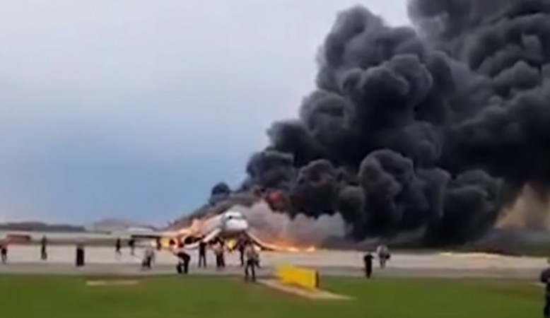 Russia plane fire