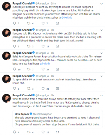 Rangoli Chandel tweets