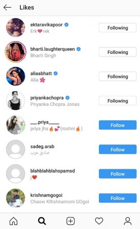 Alia Bhatt likes Deepika Padukone, Rishi, Neetu Kapoor's picture