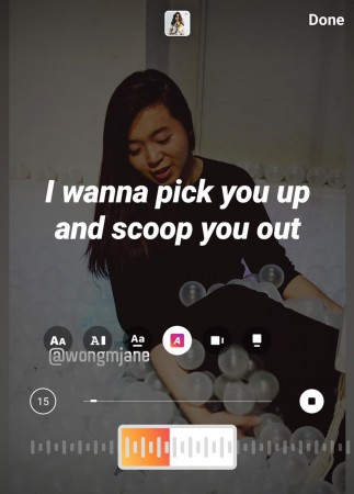 Instagram lyrics feature Instagram lyrics feature