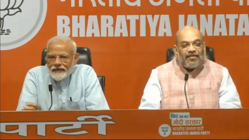 The combination of Prime Minister Narendra Modi and BJP president Amit Shah in 2019 may have exorcised the ghosts of the party's disastrous 2004 'India Shining' campaign. Modi press conference
