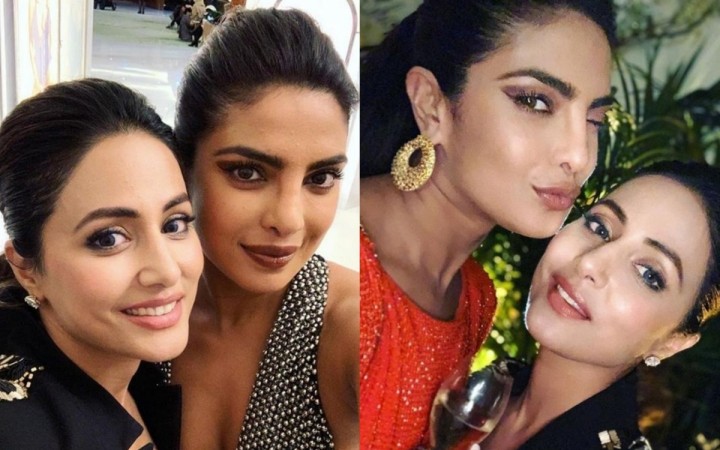 Hina Khan with Priyanka Chopra at Cannes 2019. Hina Khan with Priyanka Chopra at Cannes 2019