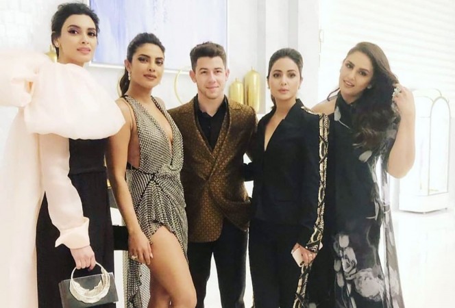 Diana Penty, Priyanka Chopra, Nick Jonas, Hina Khan and Huma Qureshi at Cannes 2019. Diana Penty Priyanka Chopra Nick Jonas Hina Khan and Huma Qureshi at Cannes 2019
