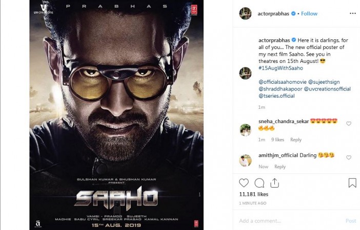   Prabhas First Look at Saaho 