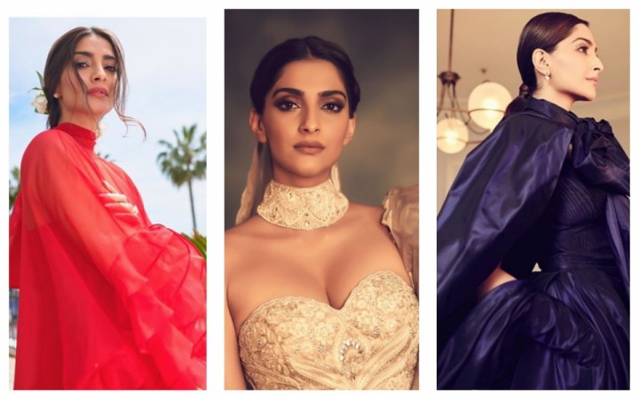 Sonam Kapoor at Cannes 2019 in red, gold and blue outfits. Sonam Kapoor at Cannes 2019 in red, gold and blue