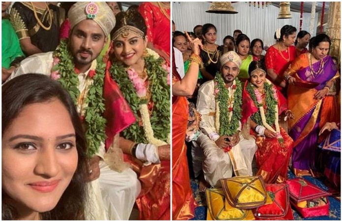 Raksh of Putta Gowri fame ties the knot. Raksh (Puttagowri Mahesha) Ties The Knot
