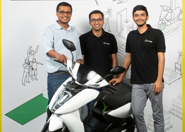 L-R - Mr. Sachin Bansal, Tarun Mehta, CEO and Co-Foun ... r. Swapnil Jain, CTO and Co-Founder, Ather Energy L-R - Mr. Sachin Bansal, Tarun Mehta, CEO and Co-Foun ... r. Swapnil Jain, CTO and Co-Founder, Ather Energy