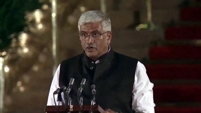 Gajendra Singh Shekhawat takes oath as Union Minister at a swearing-in ceremony at Rashtrapati Bhavan in New Delhi on May 30, 2019. Gajendra Singh Shekhawat