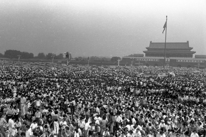 By May, 1989, television broadcast of the protest drew thousands. Tiananmen Square