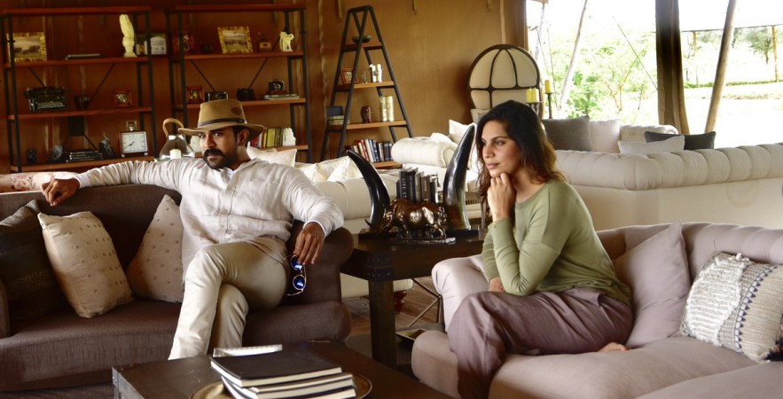 Ram Charan with his wife Upasana in Africa Ram Charan with his wife Upasana in Africa