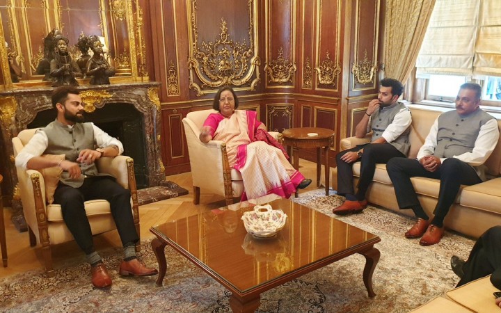 Indian cricket team visit to High Commissioner's office