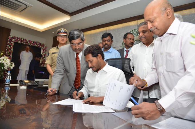 Y S Jagan Mohan Reddy took charge as the Chief Minister of Andhra Pradesh on Saturday. CM AP