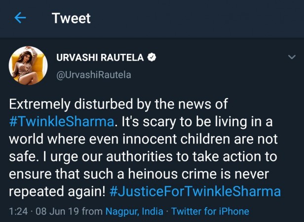 Urvashi Rautela tweet