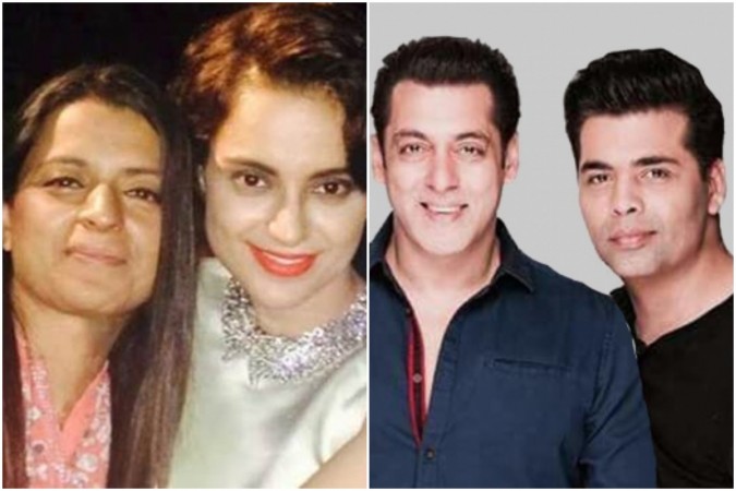 Kangana Ranaut's sister takes dig at Salman Khan and Karan Johar Kangana Ranaut's sister takes dig at Salman Khan and Karan Johar