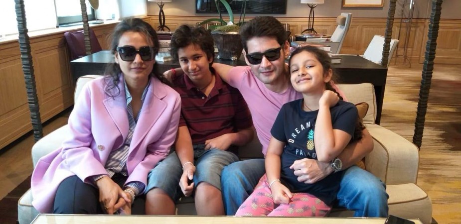 Mahesh Babu with family in Germany Mahesh Babu with family in Germany