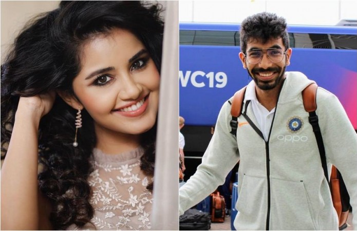   Anupama Parameswaran and Jasprit Bumrah 