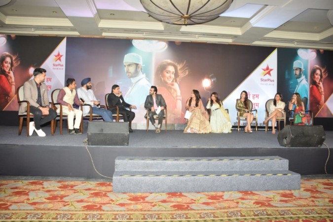 Lead pair Dipika Kakkar and Karan V Grover hosting concept event of Star Plus's new show Kahaan Hum Kahaan Tum. Lead pair Dipika Kakkar and Karan V Grover brought concept event of Star Plus's new show Kahaan Hum Kahaan Tum