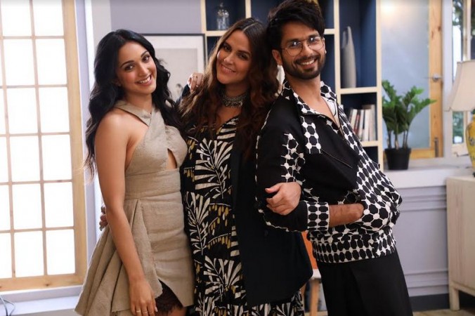 Shahid Kapoor with Neha Dhupia and Kiara Advani on BFFs with Vogue Shahid Kapoor with Neha Dhupia and Kiara Advani on BFFs with Vogue