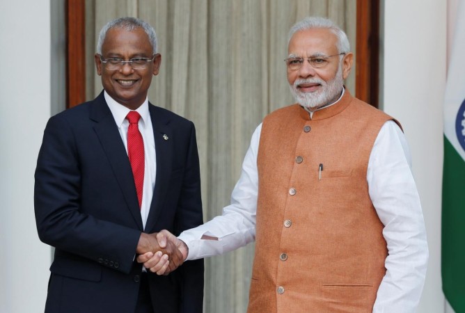 Maldives President Ibrahim Mohamed Solih and India's Prime Minister Narendra Modi India-maldives
