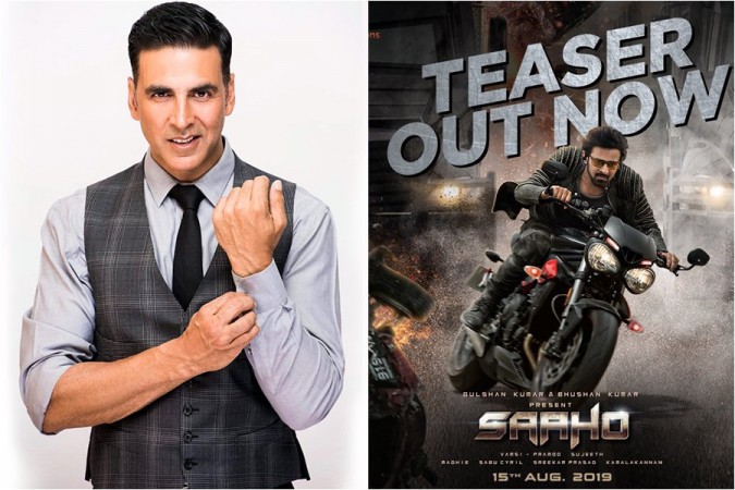 Akshay Kumar and Prabhas' Saaho poster Akshay Kumar and Prabhas' Saaho poster