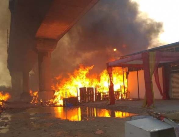 At least 17 fire tenders were rushed to the spot in Kalindi Kunj to douse the blaze. Delhi fire