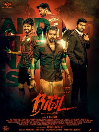 The second look poster announces the name of Vijay's character in Bigil. Vijay's second look poster from Bigil aka Thalapathy 63