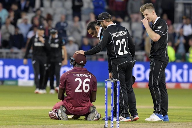 Brathwaite fell agonisingly short of pulling off a miraculous win Carlos Brathwaite