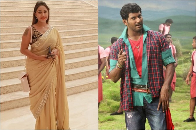 Actress Sri Reddy and Tamil actor Vishal Actress Sri Reddy and Tamil actor Vishal