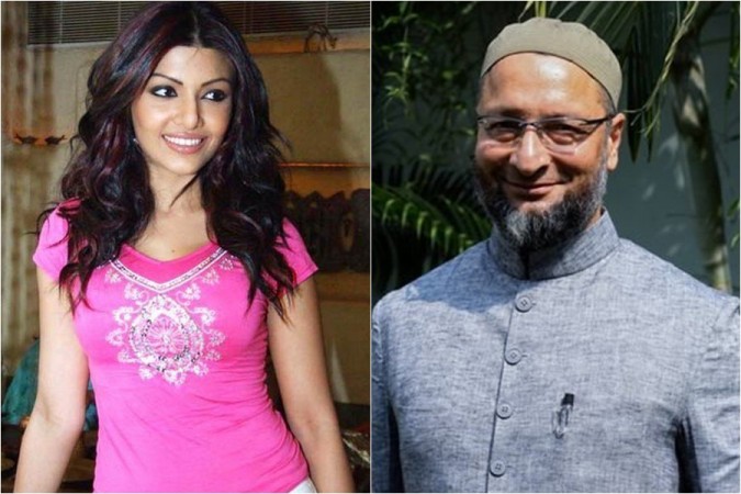 Koena Mitra and Asaduddin Owaisi Koena Mitra and Asaduddin Owaisi