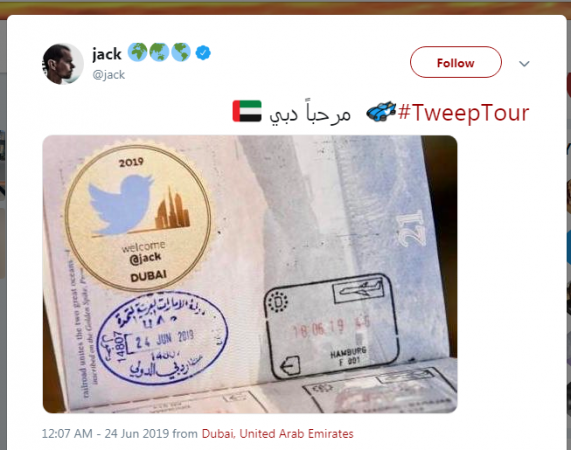 Twitter's Jack tweeted a photo Twitter's Jack tweeted a photo