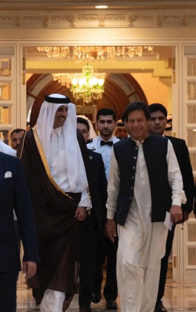 Emir of Qatar Sheikh Tamim bin Hamad Al Thani with Pakistan Prime Minister Imran Khan. Qatar -Pakistan