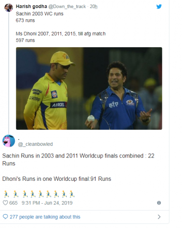 MS Dhoni Sachin Tendulkar