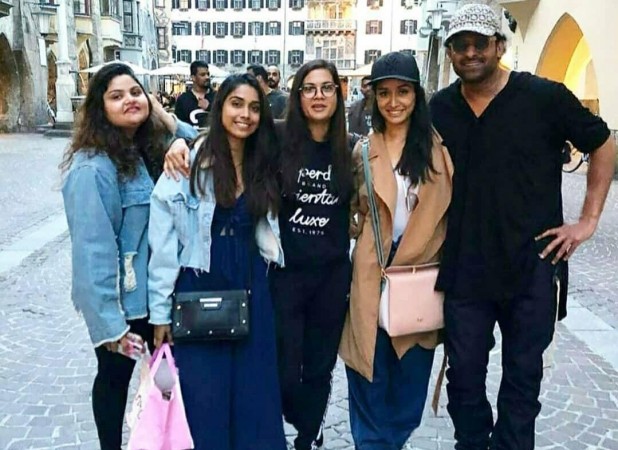 Prabhas with his female fans in Europe Prabhas with his female fans in Europe