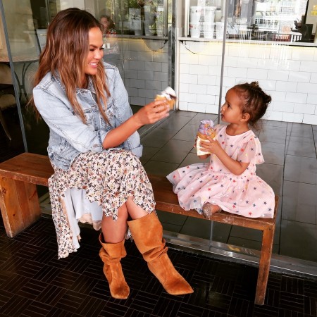 Chrissy Teigen and Luna Simone