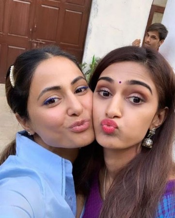 Kasautii Zindagii Kay 2 actresses Erica Fernandes and Hina Khan Kasautii Zindagii Kay 2 actresses Erica Fernandes and Hina Khan