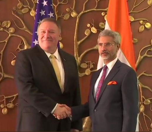 US Secretary of State Mike Pompeo and Indian Foreign Minister S Jaishankar Jaishankar