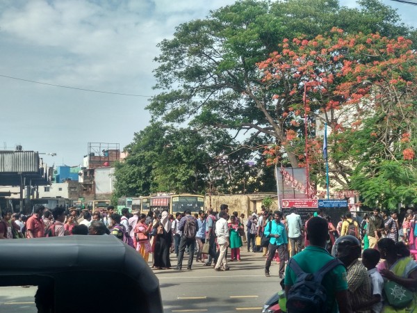 Pressure on the suburban trains and the Chennai metro has increased due to the transport strike. Chennai bus strike