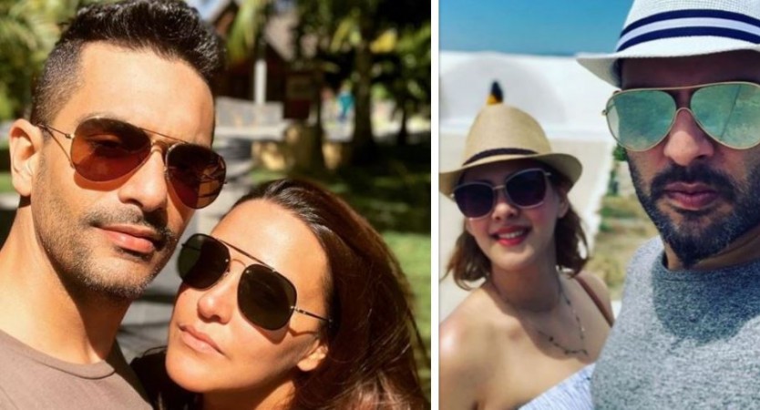 Yuvraj Singh, Angad Bedi and Neha Dhupia