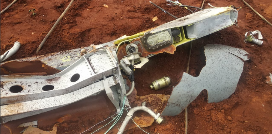 Agriculture labourers were shocked to see the 1200-litre petrol tank fall from the sky. lca tejas