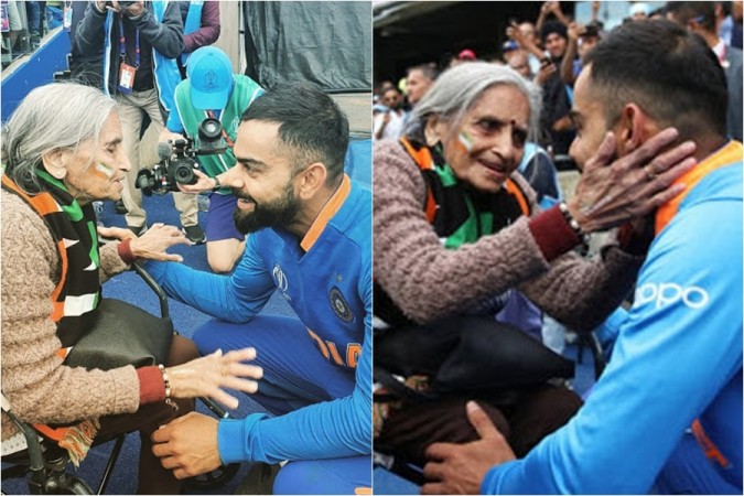 Charulata Patel with Virat Kohli. charulata patel