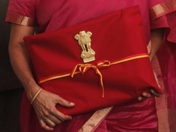 India's Finance Minister Nirmala Sitharaman arrives to present the 2019 budget in Parliament, New Delhi, July 5, 2019 Budget 2019