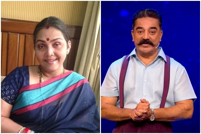 Fathima Babu and Kamal Haasan. Fathima Babu Eliminated from Bigg Boss Tamil 3