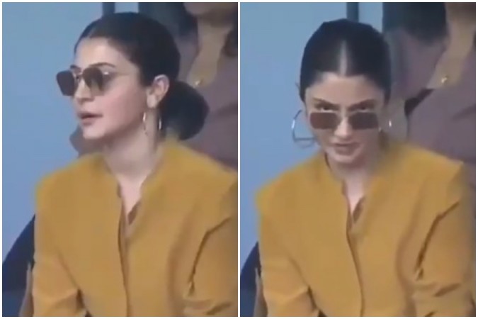 Anushka Sharma at India-Sri Lanka World Cup match Anushka Sharma at India-Sri Lanka match