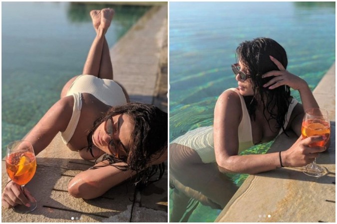 Swimsuit-clad Priyanka Chopra chills by poolside Swimsuit-clad Priyanka Chopra chills by poolside