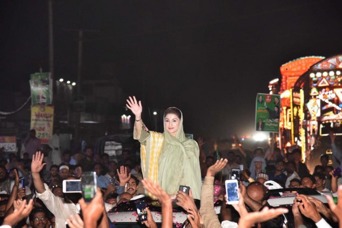 Maryam Nawaz during Sunday's rally. Maryam Nawaz