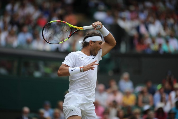 Nadal won his fourth round match on centre court. Rafael Nadal