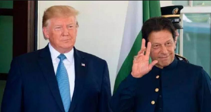 The statement comes as Donald Trump at a media briefing with the visiting Pakistan PM Imran Khan in Washington offered to mediate on the Kashmir issue. donald trump meets imran khan