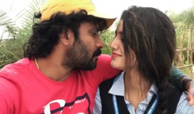 Priya Prakash Varrier and cinematographer Sinu Siddharth. Priya Prakash Varrier's Lip-lock Scene