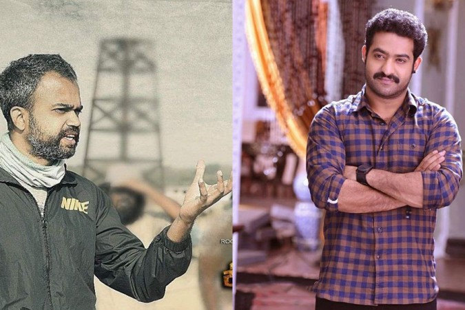 A collage of Prashanth Neel and Junior NTR. Prashanth Neel and Junior NTR
