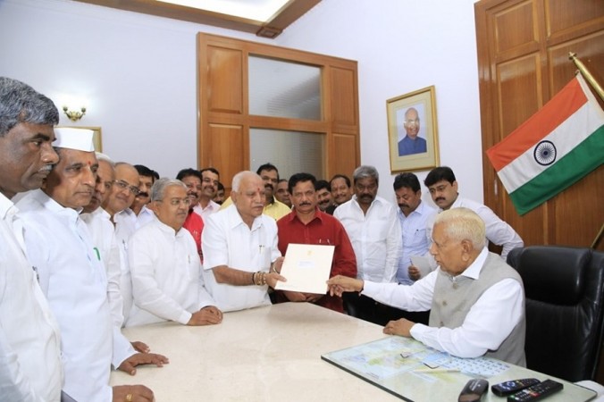 BS Yeddyurappa meets Vajubhai Vala